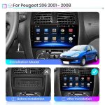Peugeot 206 android car monitor